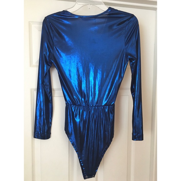 ZARA Cut Out Laminated Bodysuit S NWT - Picture 11 of 13